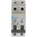Europa Miniature Circuit Breaker, 2-Pole, 6A, Type C, 400V AC, 10 kA Breaking Capacity EUC2P