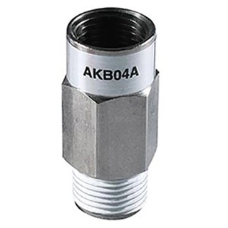 SMC Pneumatic Non-Return Valve Stainless Steel, Aluminium Alloy, Nitrile Butadiene Rubber, Brass, Polybutylene AKB01B-N01S