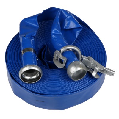 RS PRO Flat Roll-Up Hose with Coupling Male Female 3 Bar 25m Length 50.8mm Diameter PVC United Kingdom 186-0543