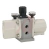 SMC Pneumatic Pressure Booster Regulator R 1/8 Carbon Steel 0.2 MPa Maximum Operating Temperature 50°C VBA10A-T02GN-Z