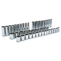 GearWrench 49-Piece 1/2 in 6 Point Socket Set Alloy Steel Chrome Finish 80700P