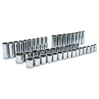 GearWrench 49-Piece 1/2 in 6 Point Socket Set Alloy Steel Chrome Finish 80700P