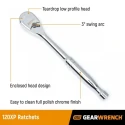 GearWrench 49-Piece 1/2 in 6 Point Socket Set Alloy Steel Chrome Finish 80700P