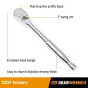 GearWrench 51-Piece 1/4 in 6 Point Chrome Socket Set Alloy Steel 80300P