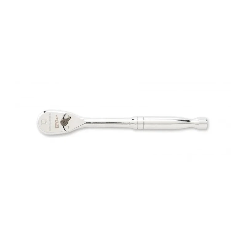 GearWrench 3/8 Inch Drive 120XP Teardrop Chrome Ratchet with Contoured Handle, 8.38in Overall Length 81211P
