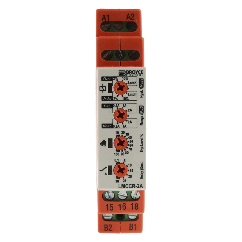 Broyce Control Monitoring Relay 3 Phase SPDT DIN Rail Mount, 0.02A Sensitivity, 25 V AC/DC, 230V AC LMCCR-2A 24-230VAC/DC