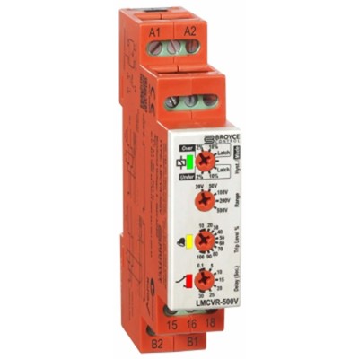 Broyce Control Monitoring Relay 3 Phase, 0.1 → 20 V AC/DC Monitor Range, SPDT Contact, DIN Rail LMCVR-20V 24-230VAC/DC