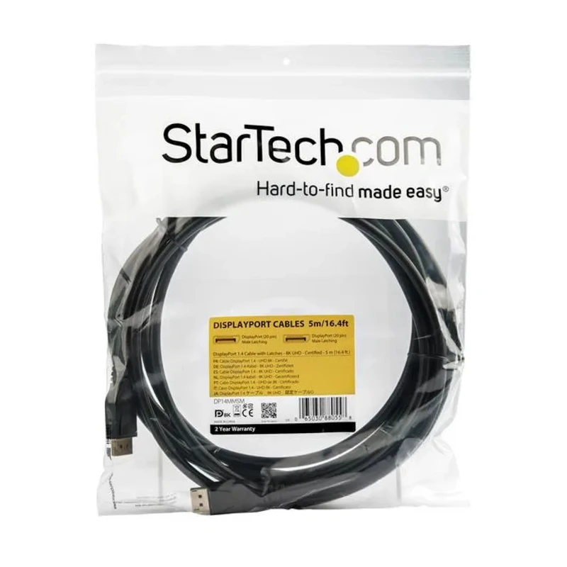 StarTech.com Polyvinyl Chloride Male DisplayPort to Male DisplayPort Cable 5 m DP14MM5M