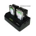 StarTech.com USB 3.0 and eSATA 4-Bay Hard Drive Duplicator Docking Station 2.5 x 3.5 in 28.4 x 17.2 x 9.6 cm SATDOCK4U3RE