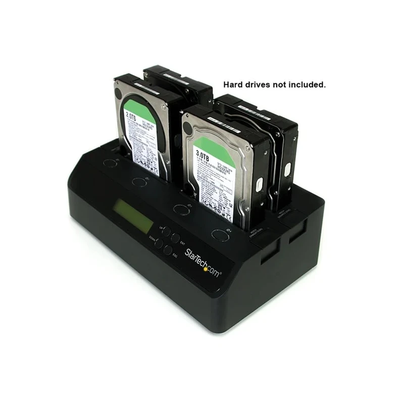StarTech.com USB 3.0 and eSATA 4-Bay Hard Drive Duplicator Docking Station 2.5 x 3.5 in 28.4 x 17.2 x 9.6 cm SATDOCK4U3RE