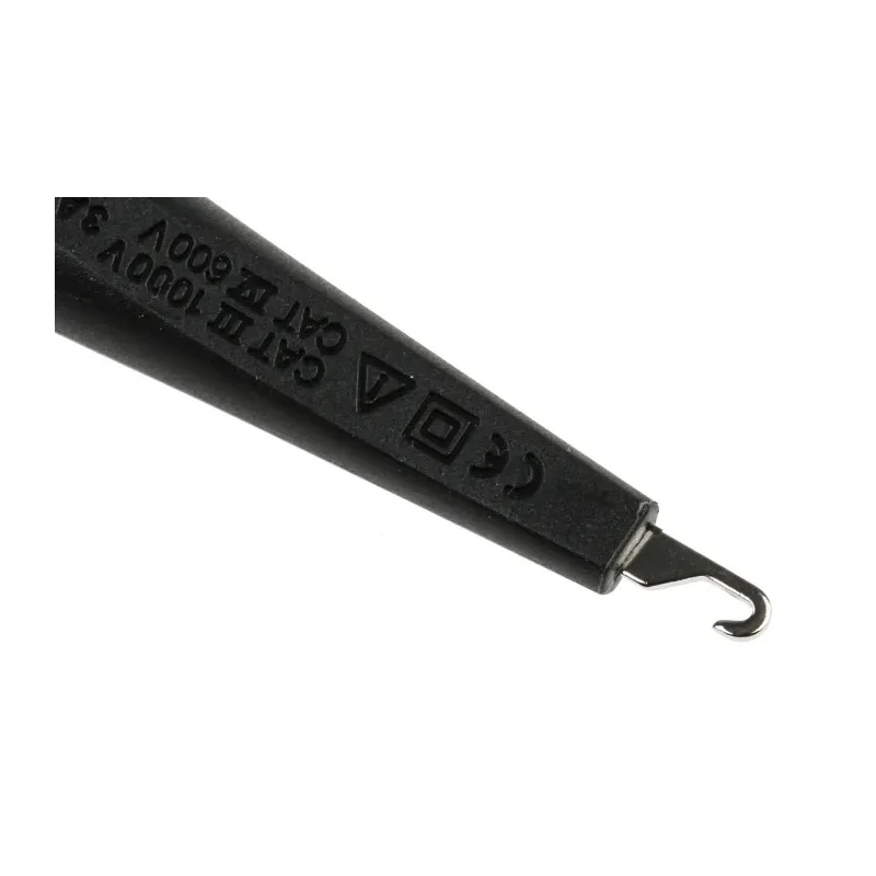 Fluke Black and Red Hook Clip 2 mm Tip Nickel-Plated Contact 600V 3A AC280