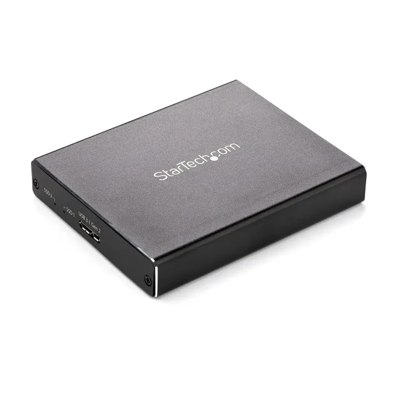 StarTech.com 22 mm Dual M.2 SATA Hard Drive Enclosure with USB 3.1, RAID Support SM22BU31C3R