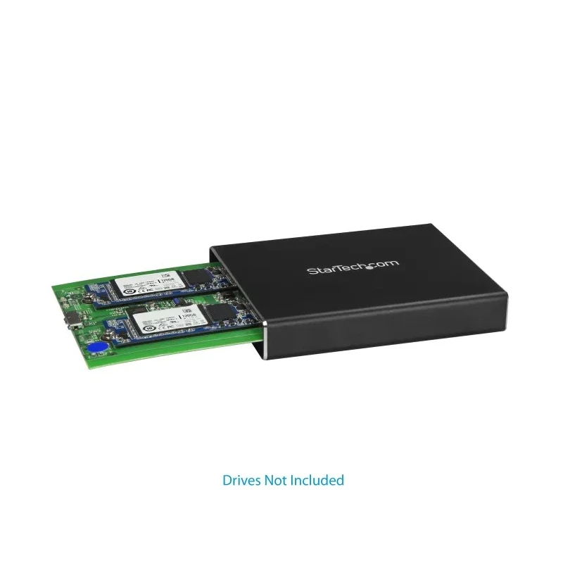 StarTech.com 22 mm Dual M.2 SATA Hard Drive Enclosure with USB 3.1, RAID Support SM22BU31C3R