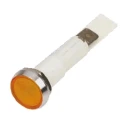 Arcolectric (Bulgin) Ltd 0275 Series Orange Panel Mount Indicator, 110V AC, Solder Tab Termination, IP67, Flush C027500NAN