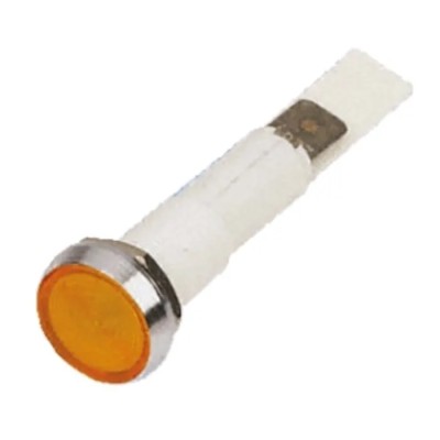 Arcolectric (Bulgin) Ltd 0275 Series Orange Panel Mount Indicator, 110V AC, Solder Tab Termination, IP67, Flush C027500NAN