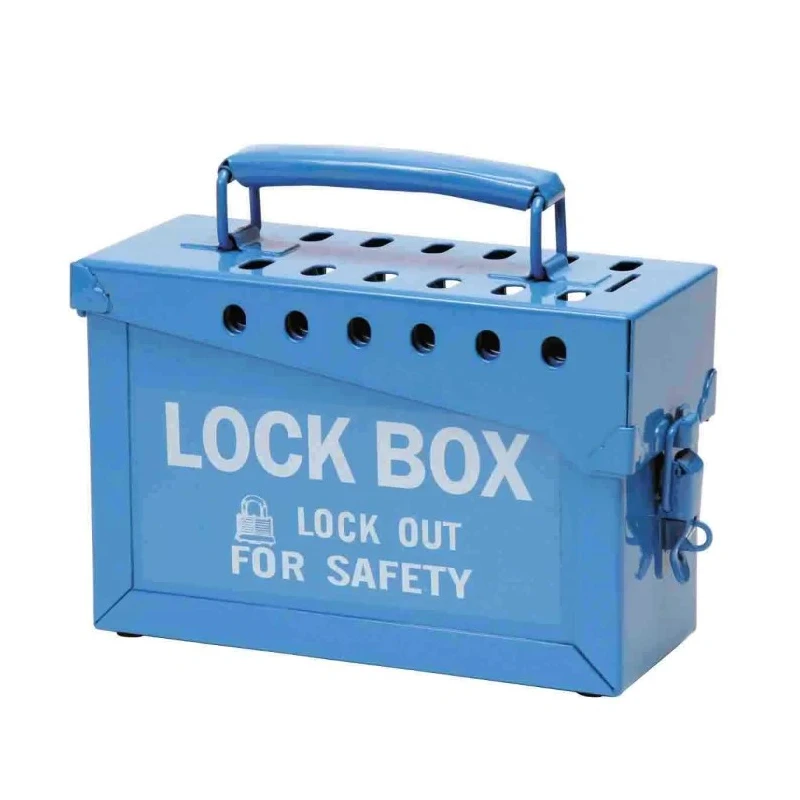 Brady Powder Coated Steel Lockout Station Blue with 13 Lock Capacity METAL LOCK BOX, 13 LOCK, BLUE