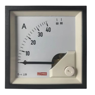 RS PRO Analogue Panel Ammeter 80 A AC, 68 mm x 68 mm, 1% Moving Iron 186-2453
