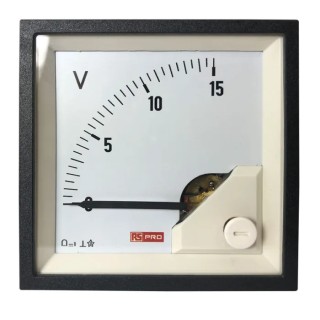 RS PRO Analogue Panel Ammeter DC 68mm x 68mm Cutout with Knife-Edge Pointer 186-2495