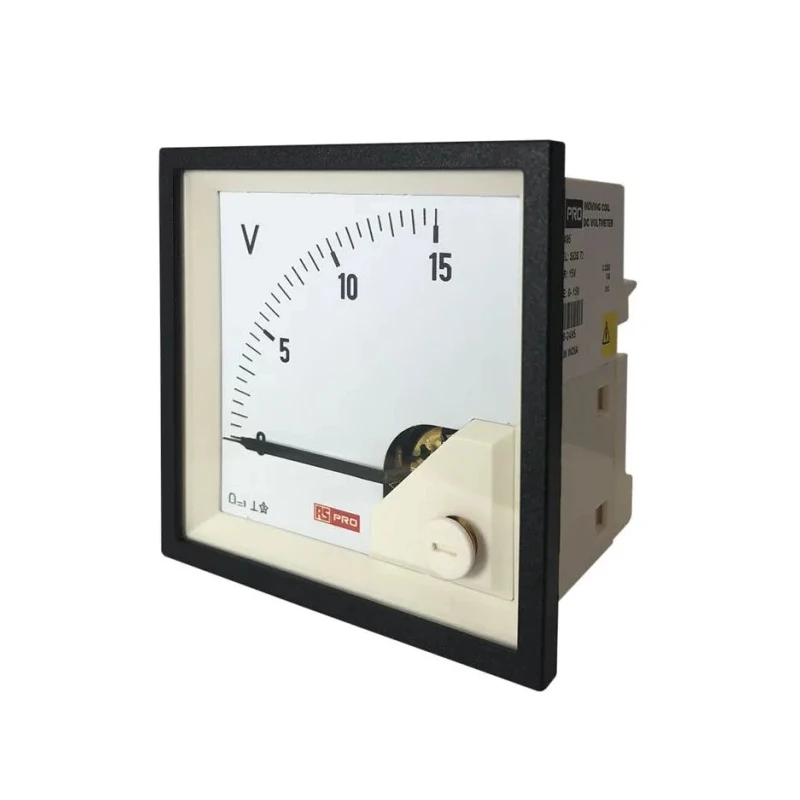 RS PRO Analogue Panel Ammeter DC 68mm x 68mm Cutout with Knife-Edge Pointer 186-2495