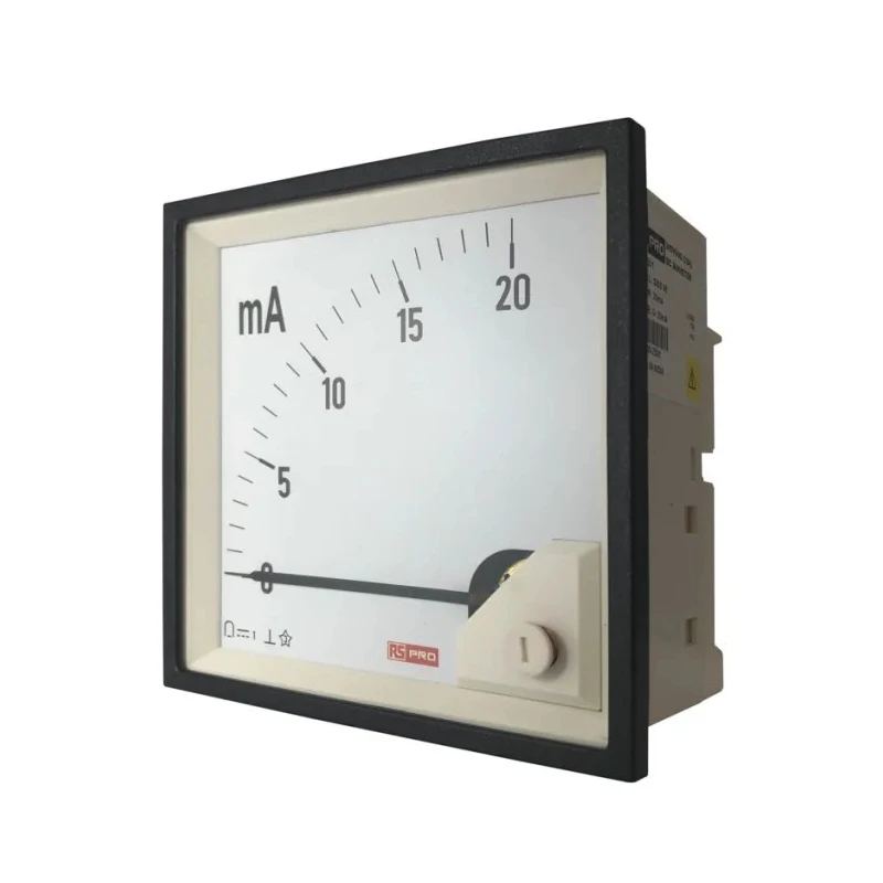 RS PRO Analogue Panel Ammeter 20 mA DC, 92 mm x 92 mm, 1 % Moving Coil 186-2501