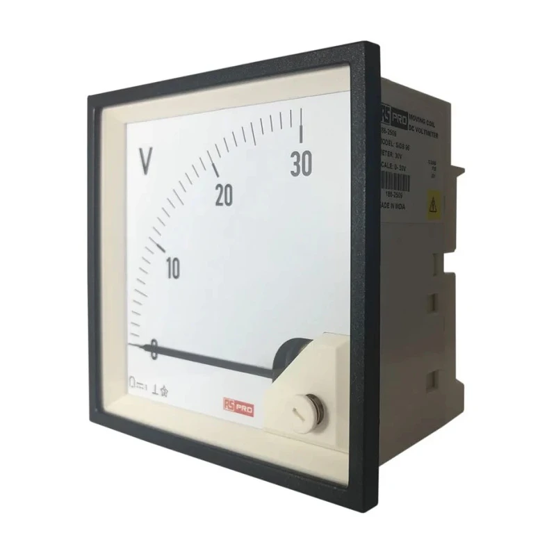 RS PRO Analogue Panel Ammeter DC 92mm x 92mm Cutout 1% Accuracy 15mV to 600VDC 186-2509