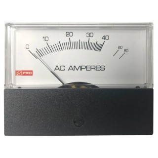 HOBUT RS PRO AC Analogue Panel Ammeter High Torque Pivot and Jewel Moving Coil and Moving Iron 76 mm x 74 mm 186-2517