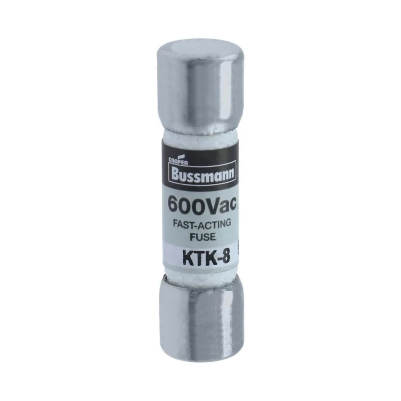 Eaton Cartridge Fuse 8A Fast Acting Melamine Body 600V AC 10 x 38 mm KTK-8