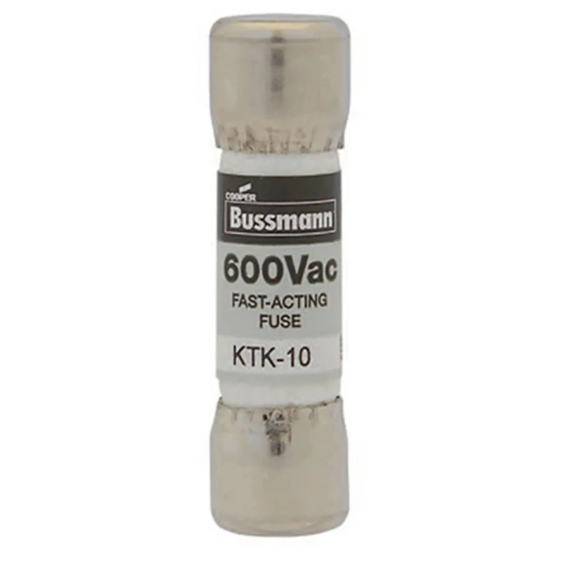 Eaton Cartridge Fuse 10A Fast Acting Melamine Body 10 x 38 mm 600V AC KTK-10