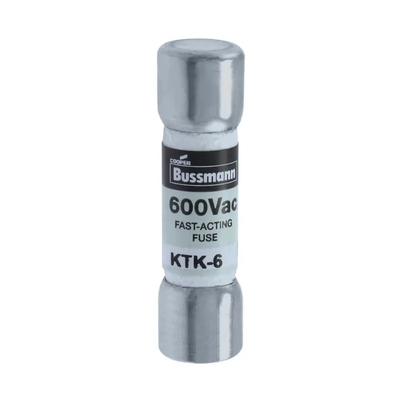 Eaton 6A Fast Acting Melamine Cartridge Fuse 10 x 38 mm 600V AC KTK-6