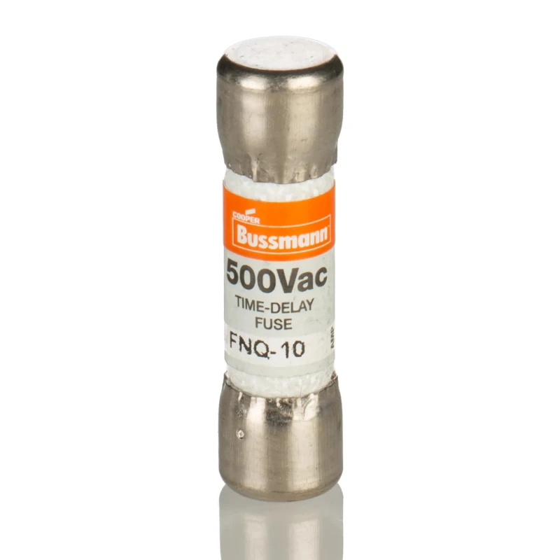 Eaton Fibreglass Cartridge Fuse 10A T Time Delay 10 x 38 mm 500V AC FNQ-10
