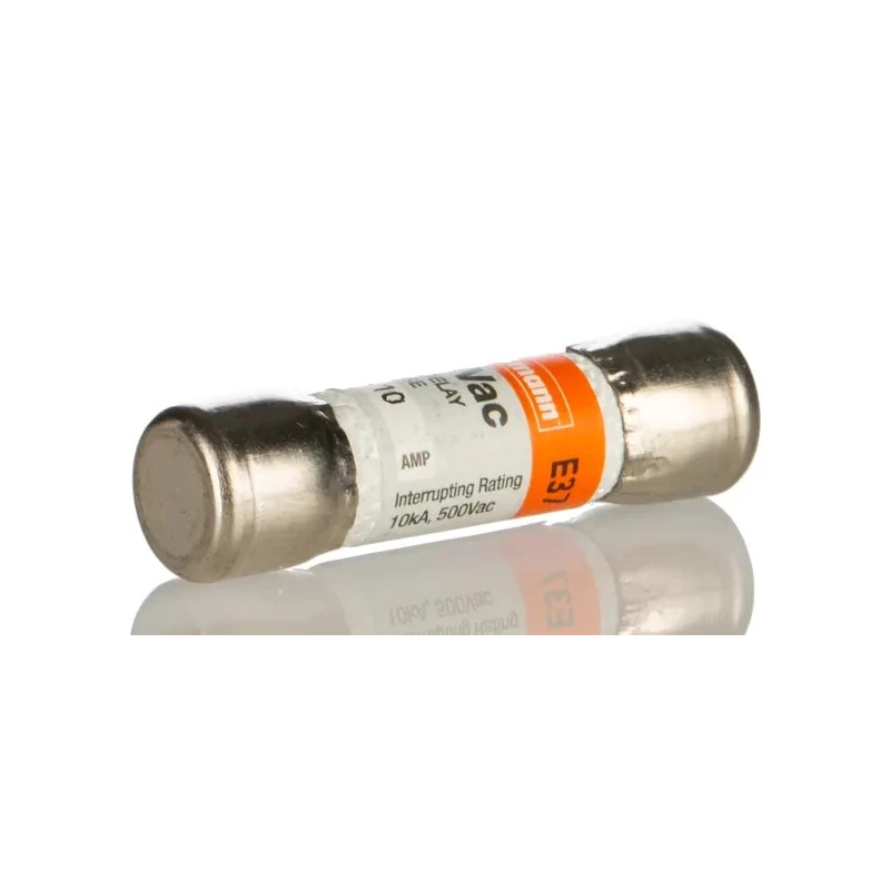 Eaton Fibreglass Cartridge Fuse 10A T Time Delay 10 x 38 mm 500V AC FNQ-10