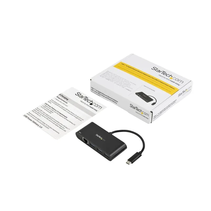StarTech.com USB 3.0 USB Ethernet Adapter 5Gbps Network Speed 150mm Cable Length Black US1GC303APD