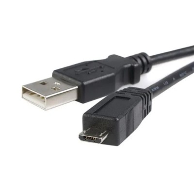 RS PRO USB 2.0 Male USB Type A to Male Micro USB Type B Cable, Black, 1 m UUSBHAUB1M