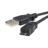 RS PRO USB 2.0 Male USB Type A to Male Micro USB Type B Cable, Black, 1 m UUSBHAUB1M