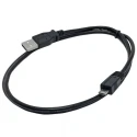 RS PRO USB 2.0 Male USB Type A to Male Micro USB Type B Cable, Black, 1 m UUSBHAUB1M