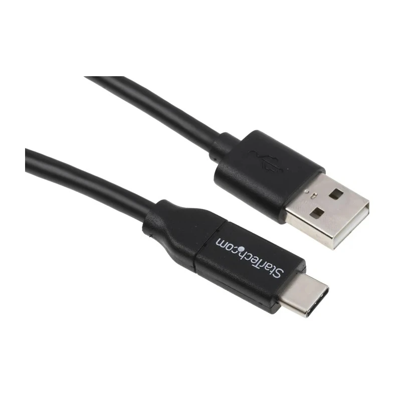 StarTech.com USB 2.0 Male USB 2.0 Type A to Male USB Type C Black 1m Cable USB2AC1M