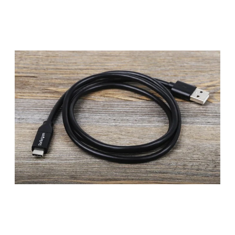 StarTech.com USB 2.0 Male USB 2.0 Type A to Male USB Type C Black 1m Cable USB2AC1M