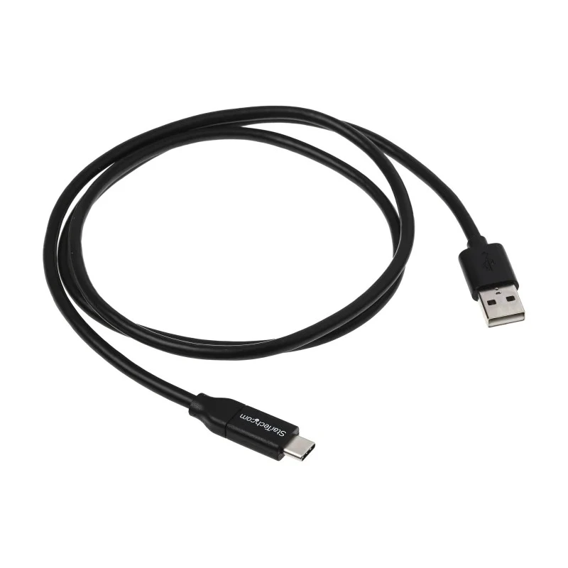 StarTech.com USB 2.0 Male USB 2.0 Type A to Male USB Type C Black 1m Cable USB2AC1M