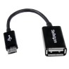 StarTech.com IC Socket USB Cable Female Micro USB Type B to Female USB 2.0 Type A 127 mm UUSBOTG