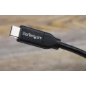 StarTech.com USB 2.0 Male USB 2.0 Type A to Male USB Type C Black 1m Cable USB2AC1M