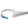 StarTech.com USB 2.0 Female 10 Pin IDC x 2 to Female USB Type A Grey 286mm USBPLATE4