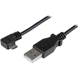StarTech.com USB 2.0 Male USB 2.0 Type A to Male Micro USB Type B Connector Cable Black 500mm USBAUB50CMRA