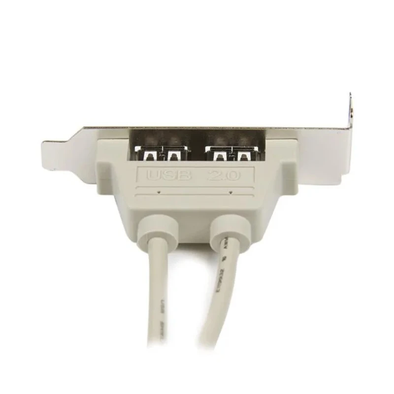 StarTech.com IC Socket USB Cable USB 2.0 Female 5-Pin IDC x 2 to Female USB Type A, Grey, 285mm USBPLATELP