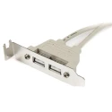 StarTech.com IC Socket USB Cable USB 2.0 Female 5-Pin IDC x 2 to Female USB Type A, Grey, 285mm USBPLATELP