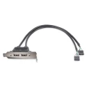 StarTech.com IC Socket USB Cable USB 2.0 Female 5-Pin IDC x 2 to Female USB Type A, Grey, 285mm USBPLATELP