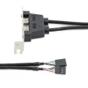 StarTech.com IC Socket USB Cable USB 2.0 Female 5-Pin IDC x 2 to Female USB Type A, Grey, 285mm USBPLATELP