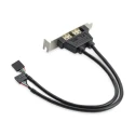 StarTech.com IC Socket USB Cable USB 2.0 Female 5-Pin IDC x 2 to Female USB Type A, Grey, 285mm USBPLATELP