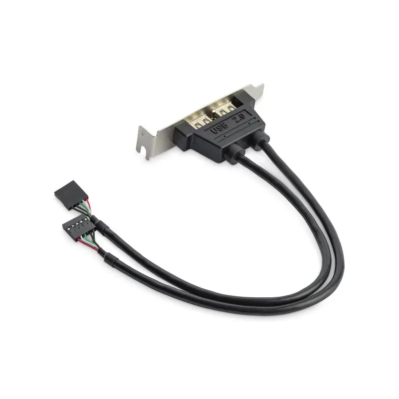 StarTech.com IC Socket USB Cable USB 2.0 Female 5-Pin IDC x 2 to Female USB Type A, Grey, 285mm USBPLATELP