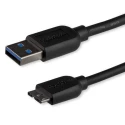 StarTech.com USB 3.0 Male USB Type A to Male Micro USB Type B Cable Black 3 m USB3AUB3MS