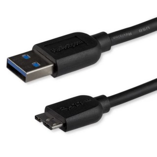 StarTech.com USB 3.0 Male USB Type A to Male Micro USB Type B Cable Black 3 m USB3AUB3MS